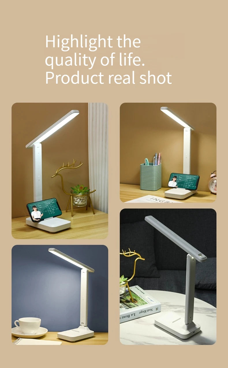 Foldable Table Lamp Led Desk Lamp 3 Type Stepless Dimmable Touch Bedside Reading Eye Protection Night Light USB Chargeable - Buy online at  Vibe In Cart.