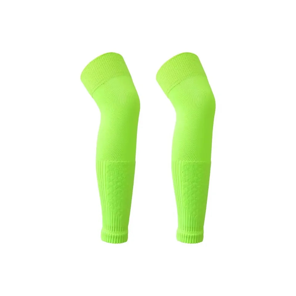 Polyester Shin Guard Socks for Football, Knee-High, Free Size