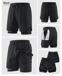 Men Running Shorts Gym Sports 2 in 1 Quick Dry Workout Training Gym Fitness Jogging Short Sweatpants Summer Hot Men Sportswear - Buy online at  Vibe In Cart.