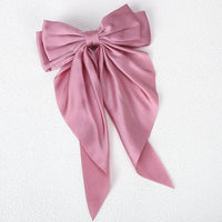 Polyester Chiffon Alloy Hair Barrettes for Girls with Big Bow