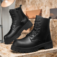 Couple's casual boots four season men's and women's high top leather boots fashion thick soled non slip plus size outdoor boots - Buy online at  Vibe In Cart.