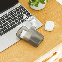 Transparent Dustproof Storage Box for Cables and Chargers in White, Green, and Gray