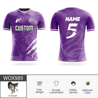 Unisex Short Sleeve Polyester Soccer Jersey With Sublimated Print, Sizes 2-5XL