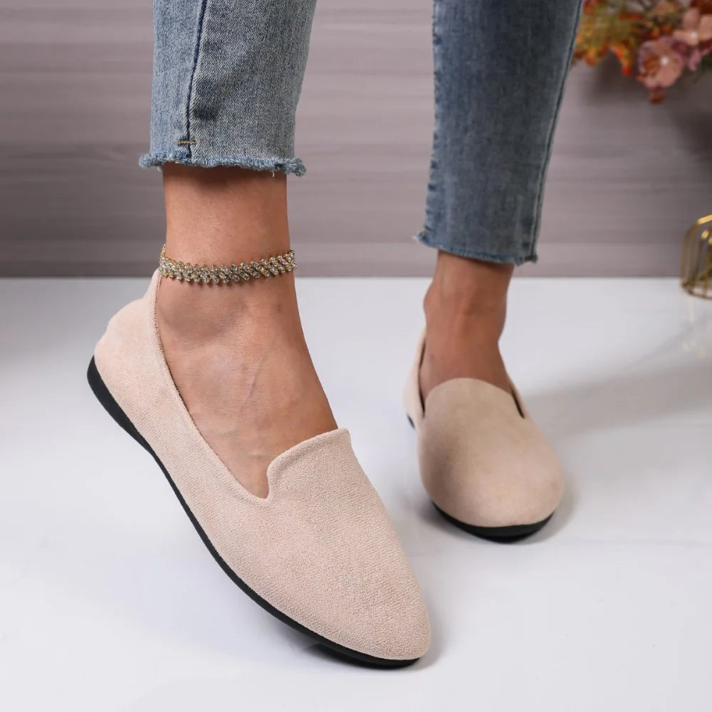 Spring Autumn Shoes for Women Comfortable Casual Pointed Toe Slip on Flats Plus Size 36-43 Loafers  Women Flat Shoes - Buy online at  Vibe In Cart.