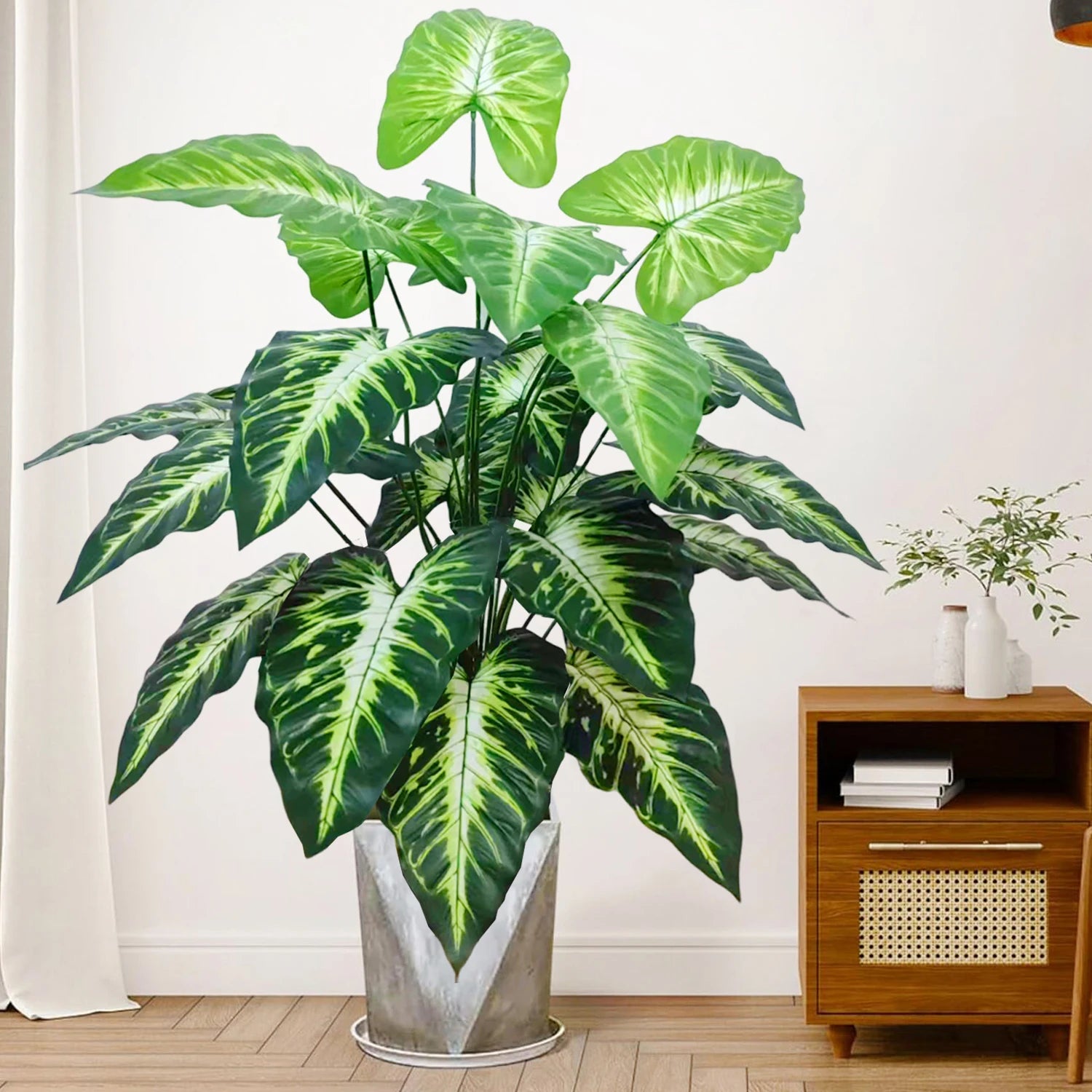 60-107cm Artificial Flowers Calla Lily Horseshoe Leaf Turtle Leaf Bobcat Leaf Fake Plant Ornamental Holiday Home Decoration - Buy online at  Vibe In Cart.