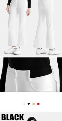 Women's Elastic High Waist Fleece Golf Pants for Winter