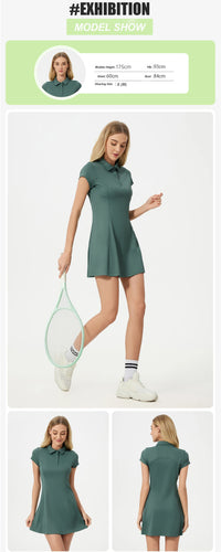 Summer Mid Length Tennis Skirt Sports Set Women's Waist Cinching Slimming Golf Dress Breathable Fitness Yoga Workout Clothes
