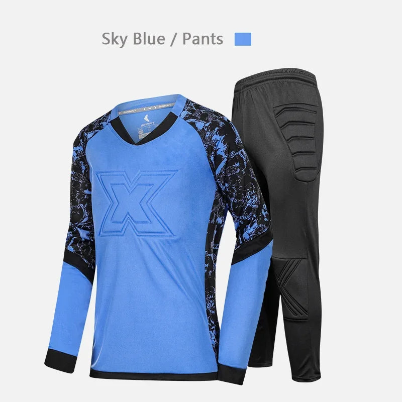 Children's Long Sleeve Protective Goalkeeper Jersey for Football
