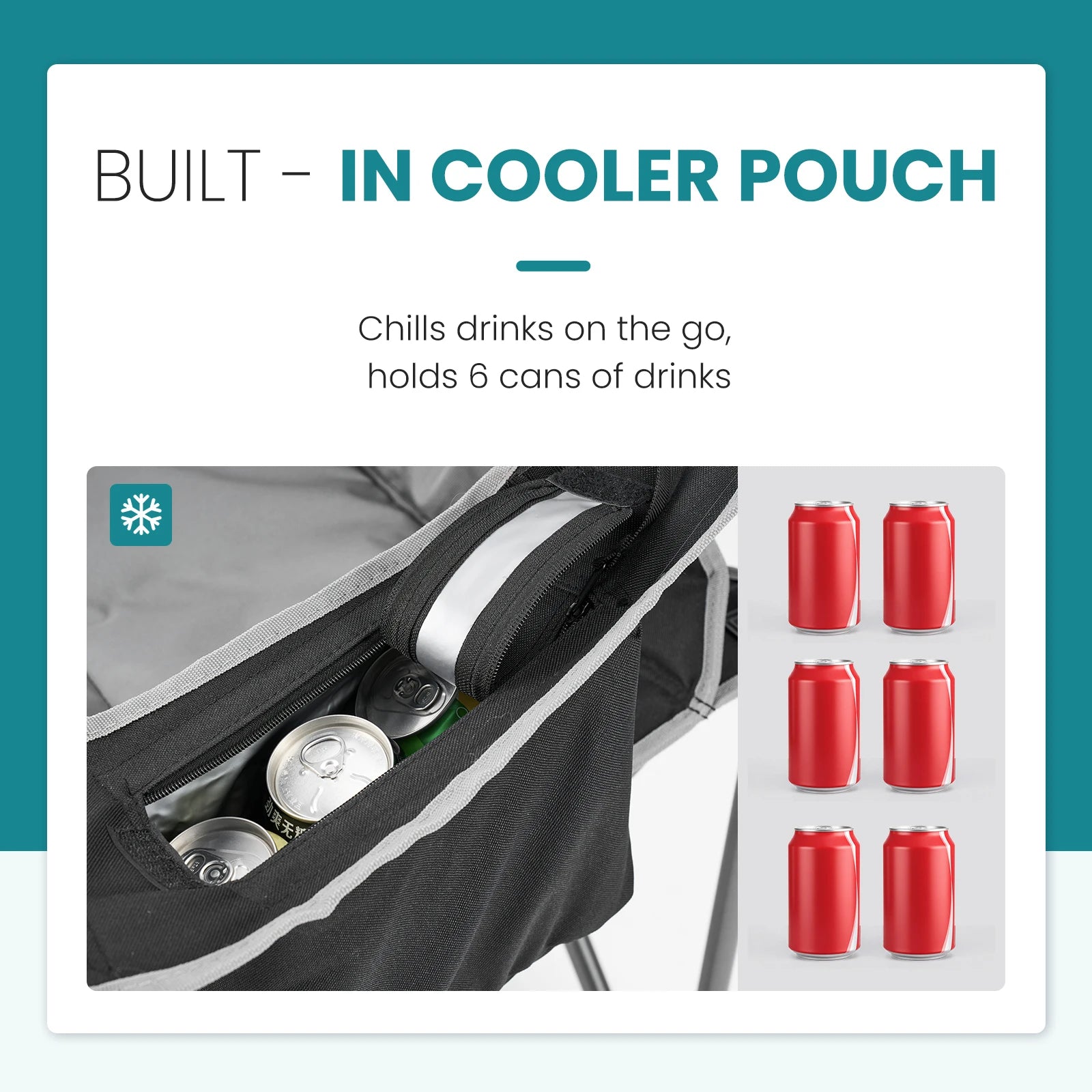 JHK Heavy Duty Camping Chair 450lbs Capacity Portable Folding Chair with Cup Holder Sturdy Steel Frame Outdoor Chair for Camping - Buy online at  Vibe In Cart.