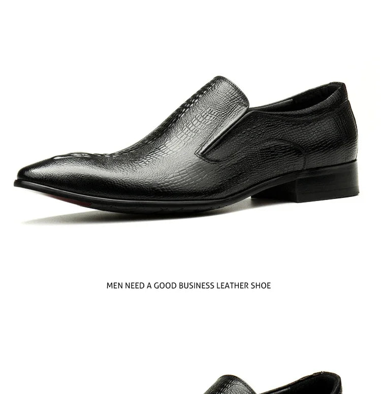 Handmade Mens Wedding Oxford Shoes Black Blue Genuine Leather Flat Dress Shoes Crocodile Pattern Summer Business Formal Loafers - Buy online at  Vibe In Cart.