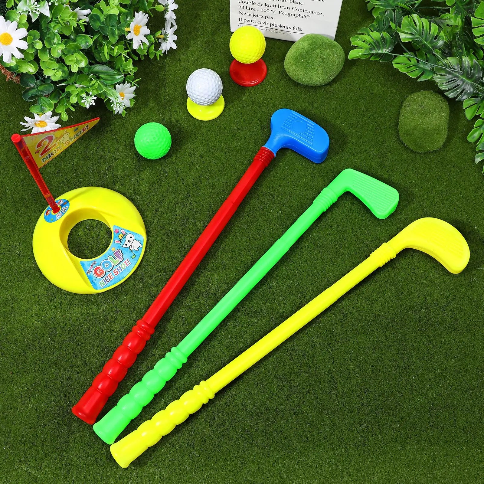 Educational Kids Golf Toy Set with Clubs for 2-4 Year Olds