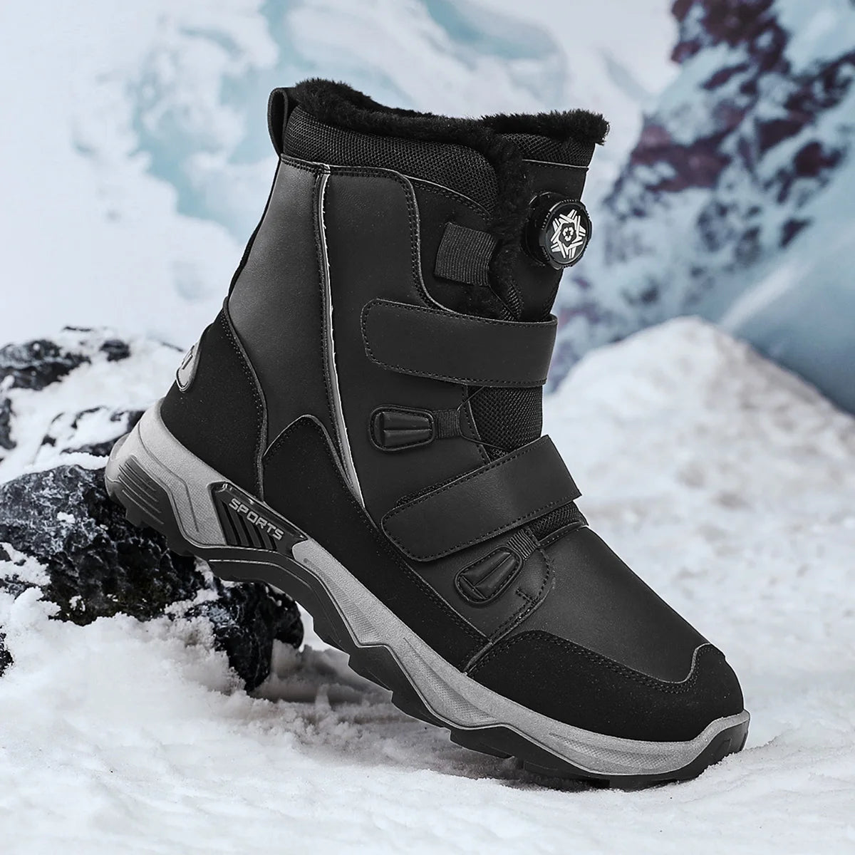 2025 high-top snow boots for men, new winter collection, outdoor leisure, slip-resistant and wear-resistant. - Buy online at  Vibe In Cart.