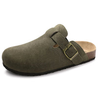 Evshine Men's Cow Suede Clogs with Arch Support Leather Mules Comfort Fashion Potato Shoe Women Cork Footbed Genuine Suede Clogs - Buy online at  Vibe In Cart.
