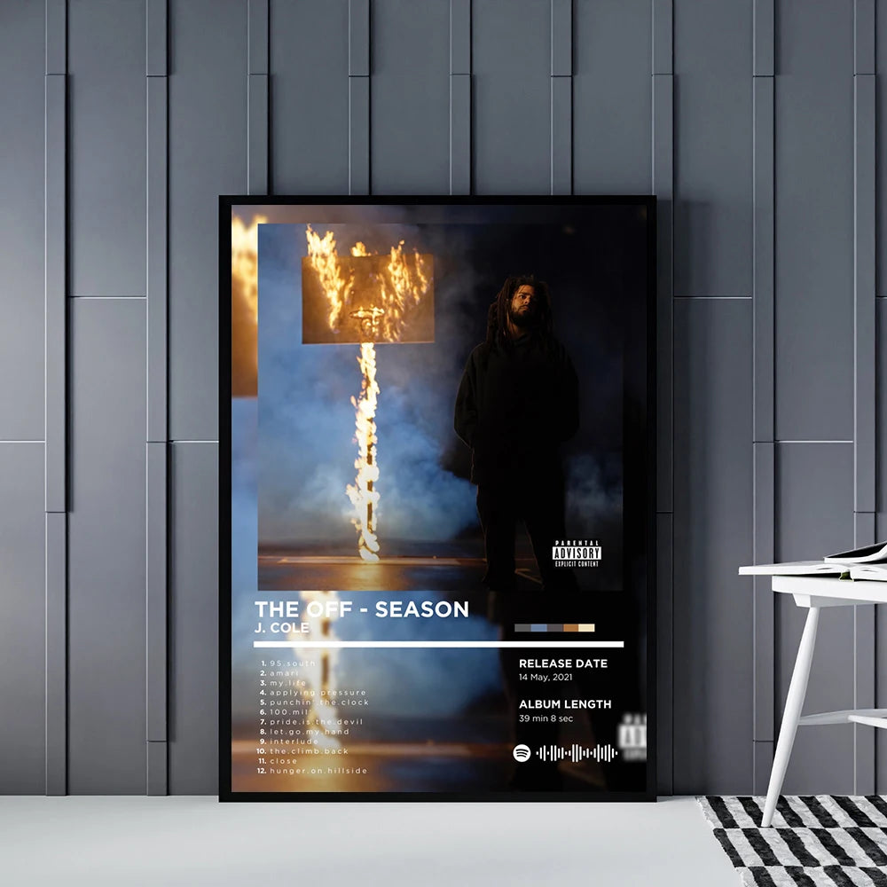 Rapper Album Cover Retro Poster Music Canvas Wall Art Print Mural Home Decor Music Lover Gift - Buy online at  Vibe In Cart.
