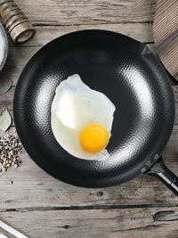 Pure Iron wok cast iron pan Non-coated Pot General use for Gas and Induction Cooker 32cm Chinese Wok Cookware Pan - Buy online at  Vibe In Cart.
