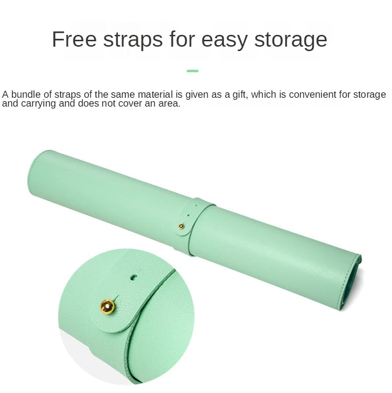 Large White Gaming Mousepad Waterproof Non-Slip PU Leather