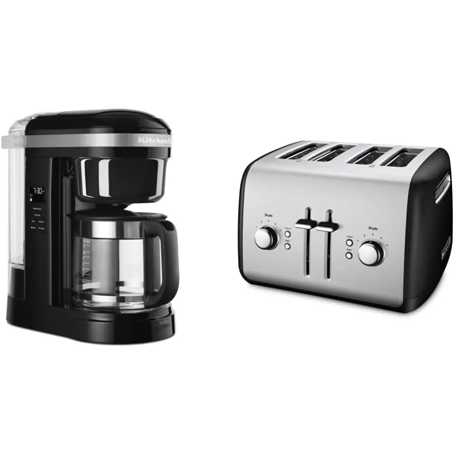 12 Cup Coffee Maker and 4 Slice Toaster Combo for Home Kitchen Use: HighCapacity Brewing and DualSlice Toasting with Adjustable - Buy online at  Vibe In Cart.