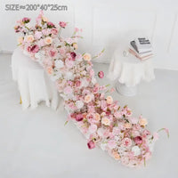 Artificial Silk Flower Row 100/200cm Table Centerpiece