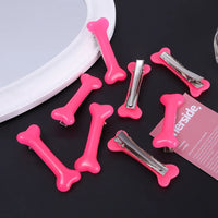 White Small Plastic Bone Design Hair Clip Bobby Pin