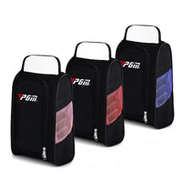 Portable Mini Nylon Golf Shoe Bag with Ball Holder