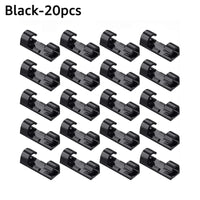 Plastic Cable Organizer Clips 20 Piece Set for Desktop Management