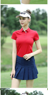 PGM Golf Women Skirt High Waist Pleated Skirt Solid Color A-lined Sports Skorts Ladies Slim Fold Training Culotte Golf Apparel - Buy online at  Vibe In Cart.