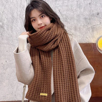 Women's Winter Thick Cotton Blends Scarf for Outdoor Use