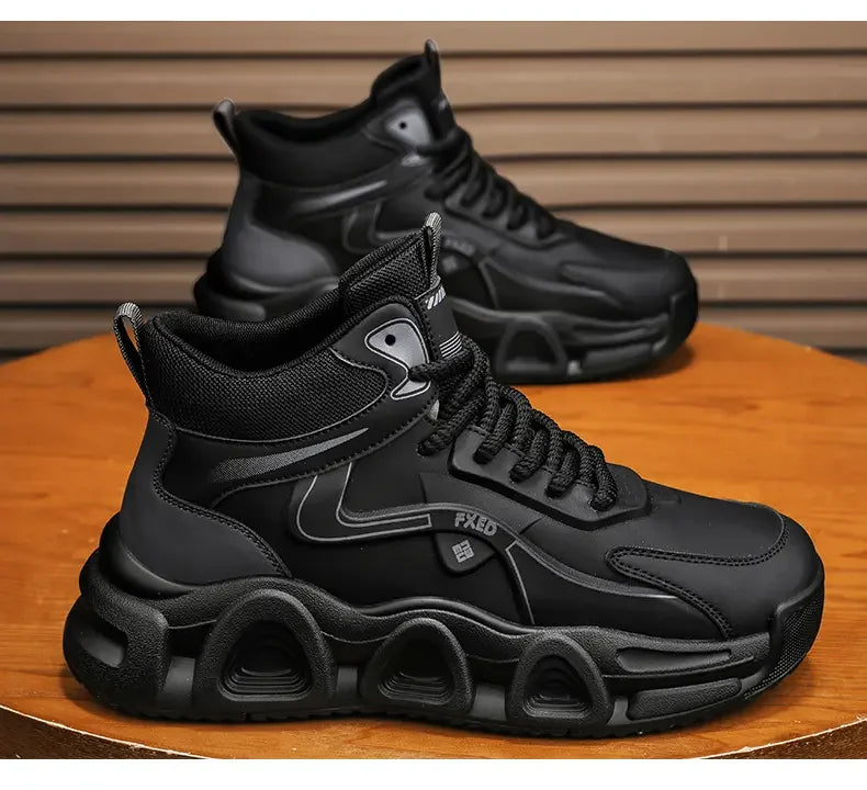 Men's Ankle Snow Boots with Lace-Up Closure