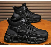 Men's Ankle Snow Boots with Lace-Up Closure