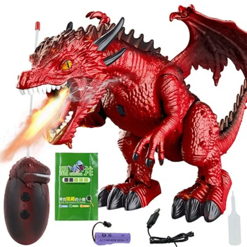 Remote Control Walking Spray Dinosaur Toy with LED and Music