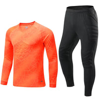 Men Kid 2023 Soccer Goalkeeper Uniform Protective Sponge Long Sleeve Football Training Goalkeeper Top Soccer Jersey Pants Custom - Buy online at  Vibe In Cart.