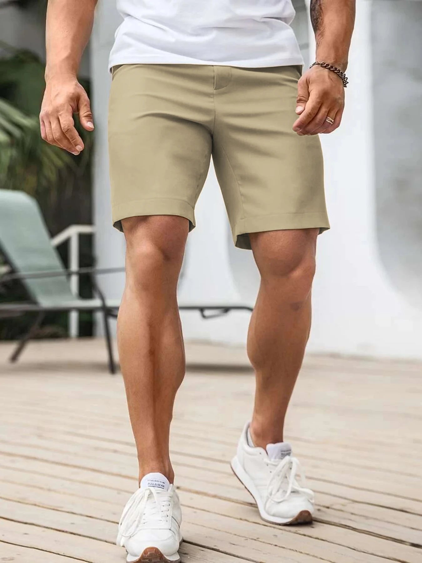 Summer Men's  Casual  Shorts Comfortable Golf  Knee Pants  Lightweight Stretch Casual Hiking Pants Summer Business Streetwear