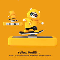 New Dashboard Car Decorations Skateboard Bear Magnetic Parking Number Plate Creative Car Cartoon Interior Interior Accessories - Buy online at  Vibe In Cart.