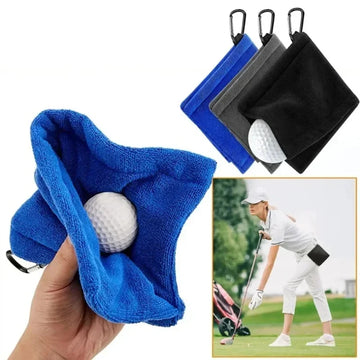 Square Microfiber Golf Ball Cleaning Towel with Carabiner Hook Water Absorption Cleaner Club for Head Wipe Cloth Clean 2025 - Buy online at  Vibe In Cart.