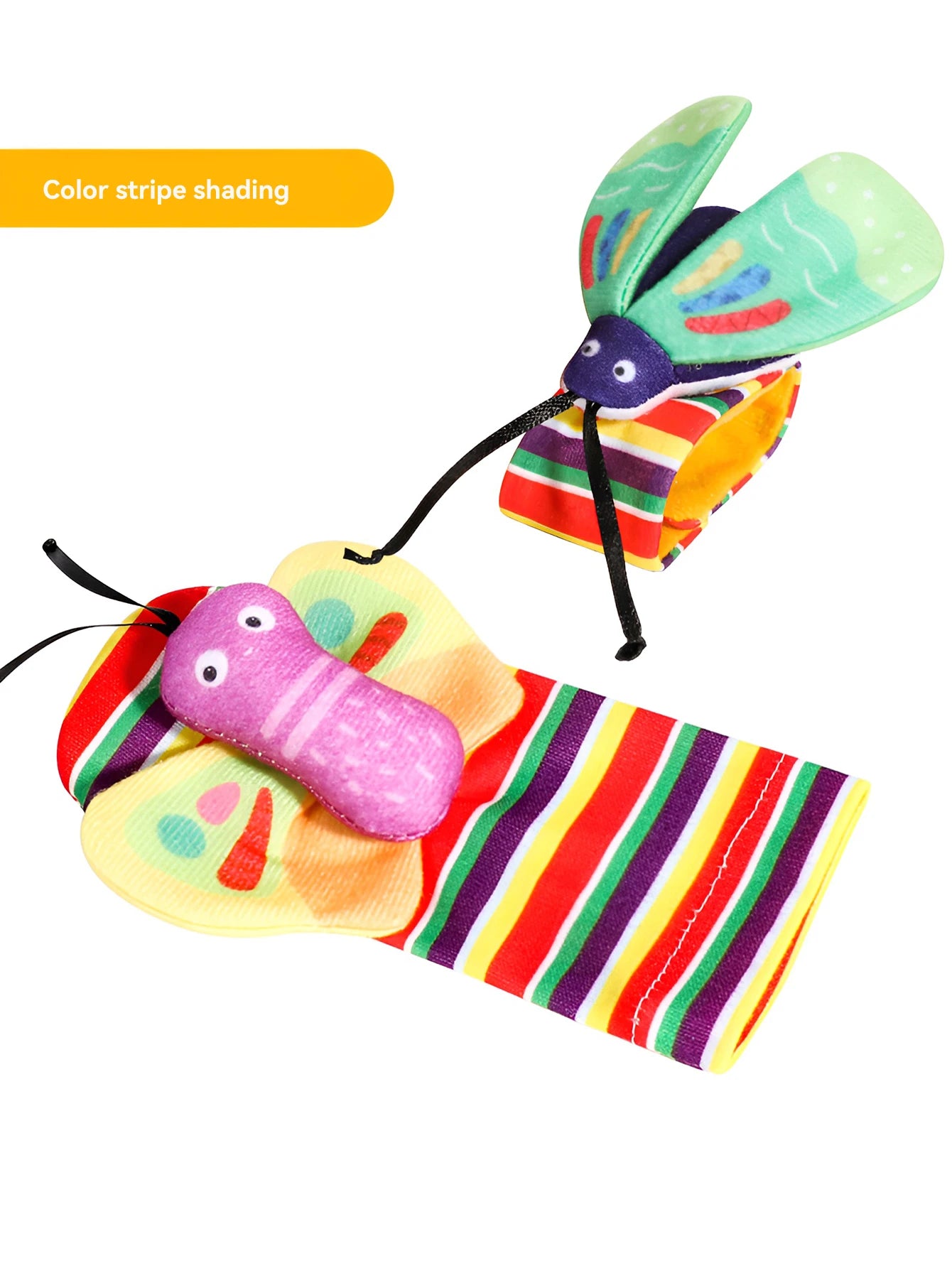 Baby toys - Newborn wrist bell rattle sock with sound paper toy for soothing and early education set - Soft touch