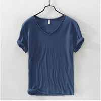 New Mens T Shirt Pure Color V Collar Short Sleeved Tops Tees Men T-Shirt 10colors slim Man T-Shirts Fitness For Male Clothes - Buy online at  Vibe In Cart.