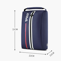 Zippered Waterproof Nylon Golf Shoe Bag Large Capacity 32x22x11cm