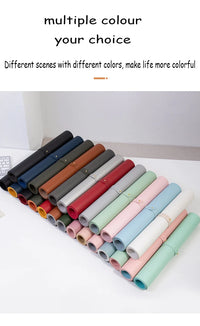 Gaming Mousepad Large White Leather Waterproof Non-Slip