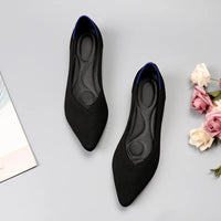 Breathable Polyester Shoes Women Spring Flats Pointy Toe Ballerinas Ladies Stretch Knitted Loafers Daily Casual Shallow Shoes - Buy online at  Vibe In Cart.
