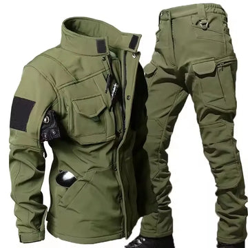 Waterproof Shark Skin Tactical Sets Mens Thicken Fleece New Soft Shell Combat Jackets+windproof Warm Cargo Pant 2 Piece Set - Buy online at  Vibe In Cart.