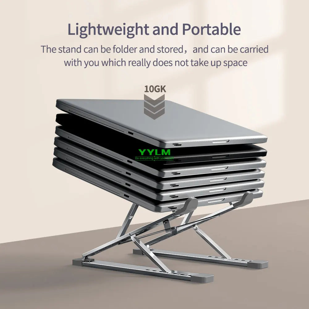 Adjustable Aluminum Alloy Laptop Stand with Cooling Design