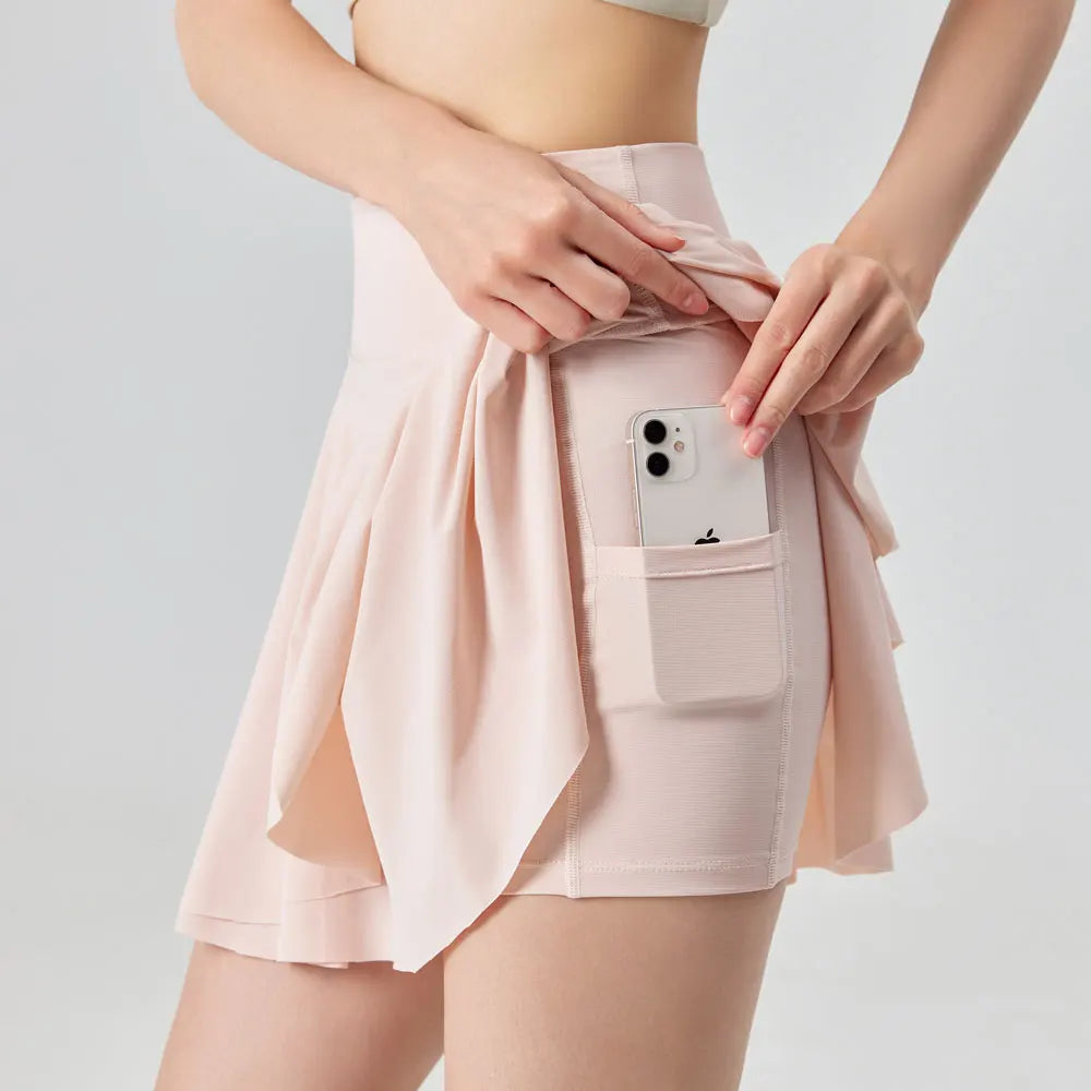 Tennis Skirt for Women with Sun Protection Athletic High-waisted Sun Block Skort Pleated Golf High-Waisted Pleated Shorts Bottom - Buy online at  Vibe In Cart.