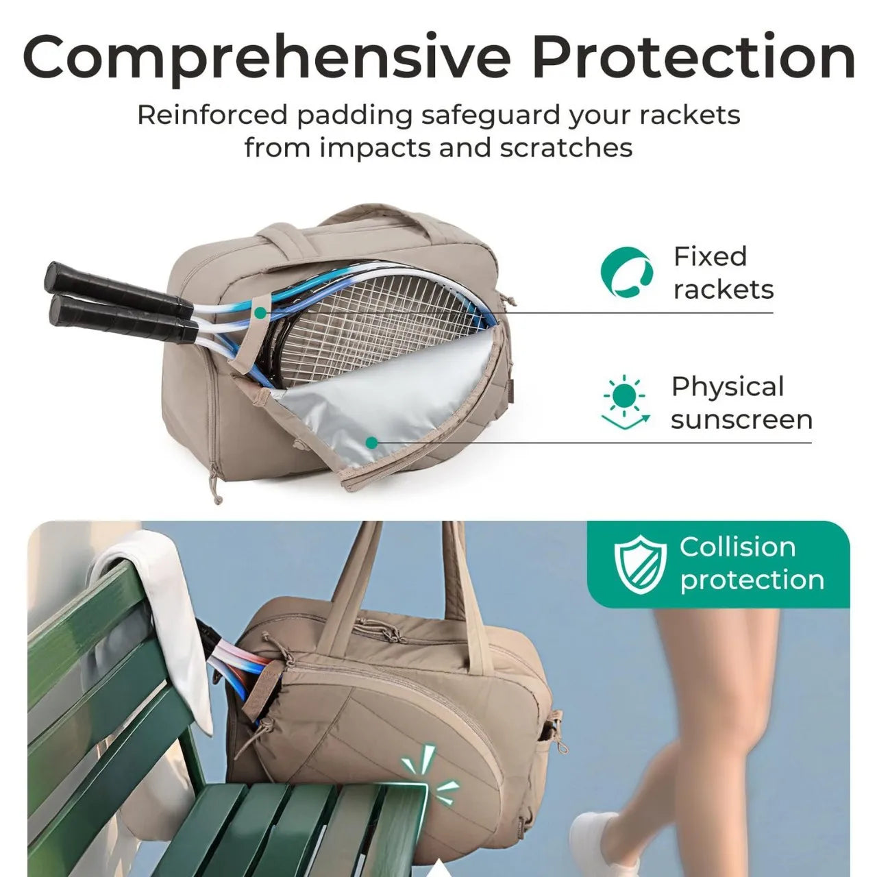 1pcs Crossbody Tennis/Pickleball Paddle Bag for Tennis/Pickleball Sports, Multi-Color Options, Designed for Sports Enthusiasts - Buy online at  Vibe In Cart.