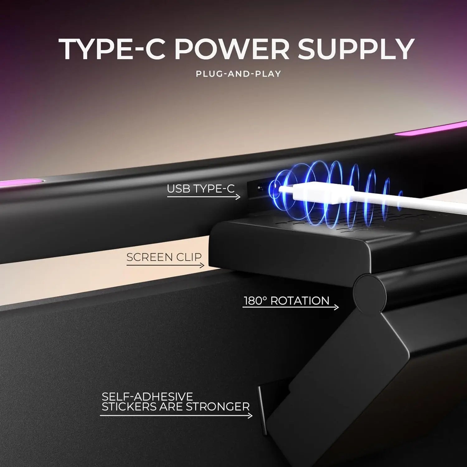 Monitor Light Bar Straight/Curved with RGB Backlight Computer Screen Lamp Eye Caring Touch Atmosphere Lights For Gaming Room - Buy online at  Vibe In Cart.