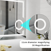LUVODI LED Mirror Bathroom Wall Mounted Magnifying Mirror for Washroom Toilet Shower Vanity Makeup Shaving Mirrors - Buy online at  Vibe In Cart.