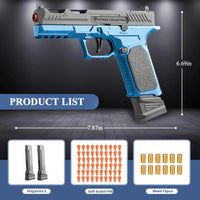 Plastic Toy Pistol Gun for Ages 14+ with Continuous Firing and Soft Bullets