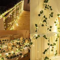 2M Green Leaf String Lights Artificial Ivy Vine Fairy Light Wedding Party Decoration Christmas Home Room Decor Wall Plant Wreath - Buy online at  Vibe In Cart.