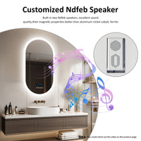 LUVODI Lighted Bluetooth Bathroom Mirror Led Backlit Illuminate Vanity Mirror with Time Date Display Anti-fog - Buy online at  Vibe In Cart.