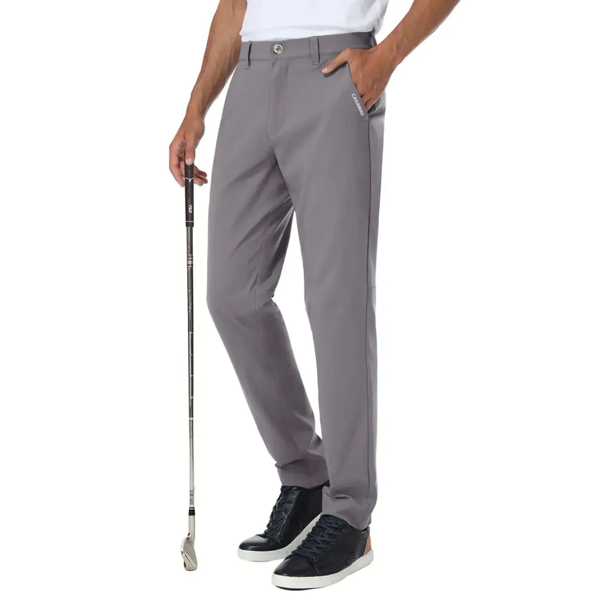 Men's Full Length Slim Fit Breathable Polyester Golf Pants