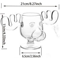 1/2/3PCS Christmas Elk Glass Cup 8Oz Milk Moose Mug Christmas Reindeer Head Beer Water Cup Xmas Holiday Party Drinkware Gifts - Buy online at  Vibe In Cart.